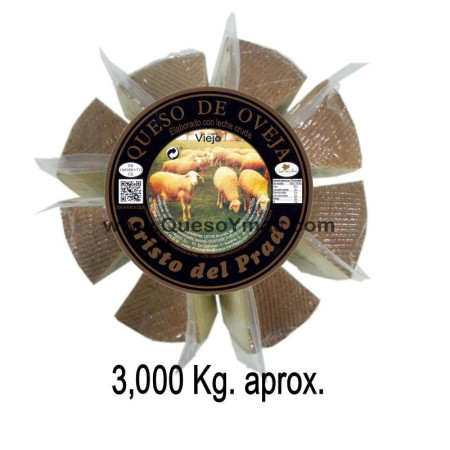 Queso Viejo de leche cruda de oveja grande en porciones