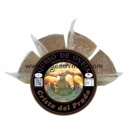 Medio Queso Viejo de leche cruda de oveja grande en porciones